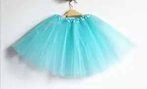 New Kids Tutu Skirt Baby Princess Dressup Party Girls Costume Ballet Dance Wear, Aqua, Kids