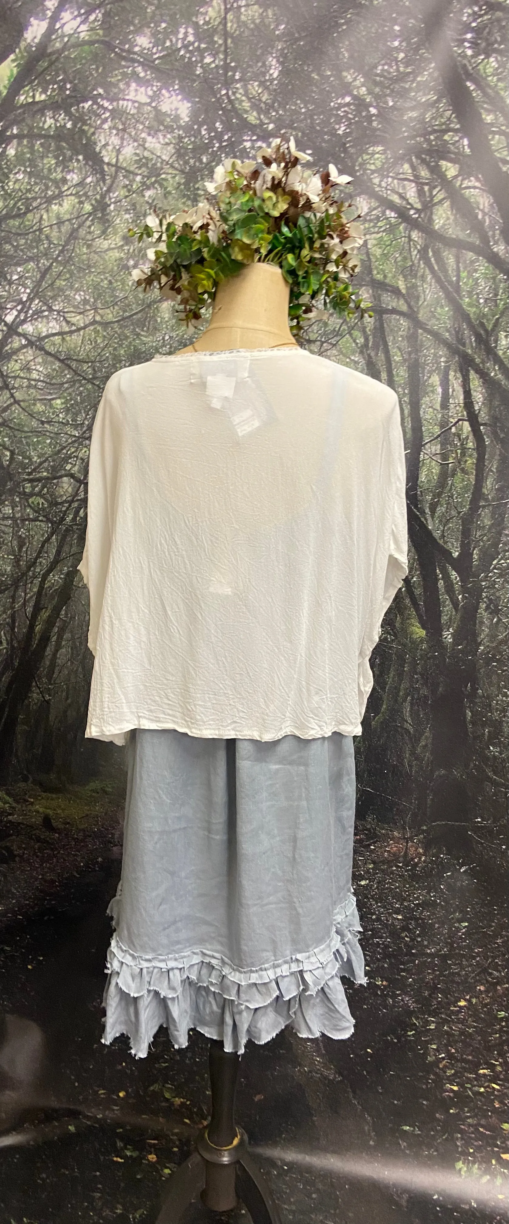 Off white viscose shrug