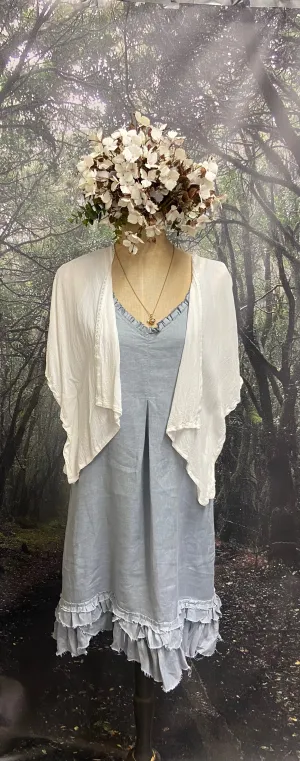 Off white viscose shrug