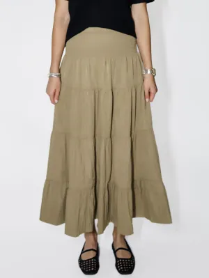 Olive Grace Tiered Maxi Skirt