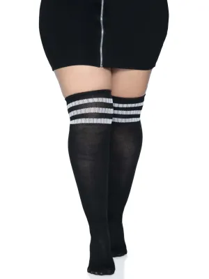Over The Knee Athletic Socks Curvy Size