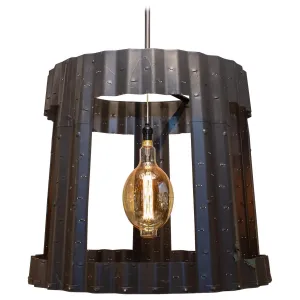 Oversized Pendant Chandelier Crafted from Vintage Aircraft Parts