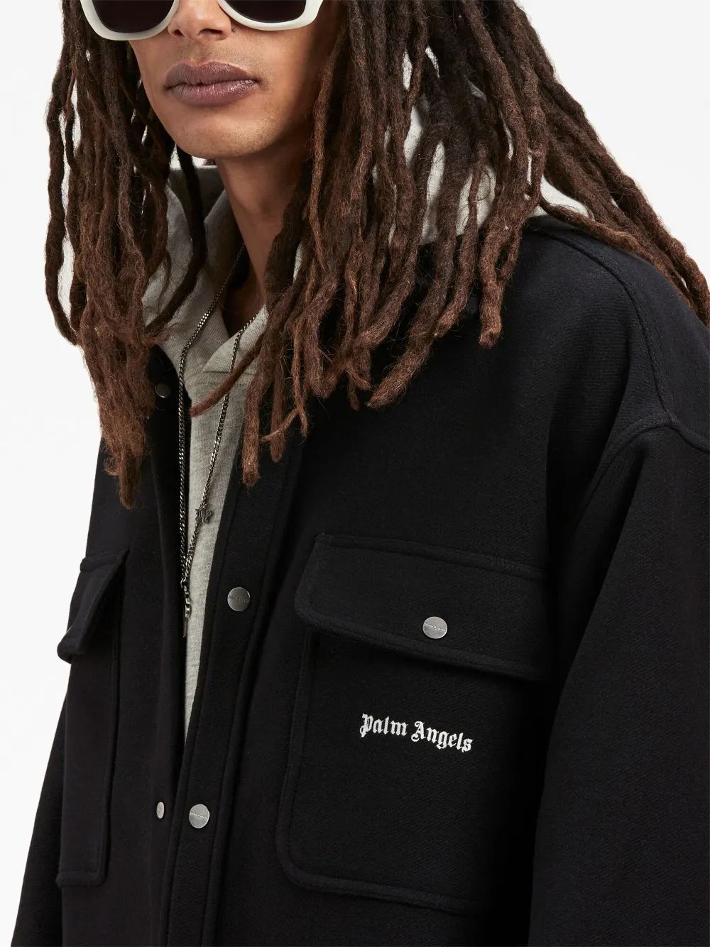 Palm Angels Jackets Black