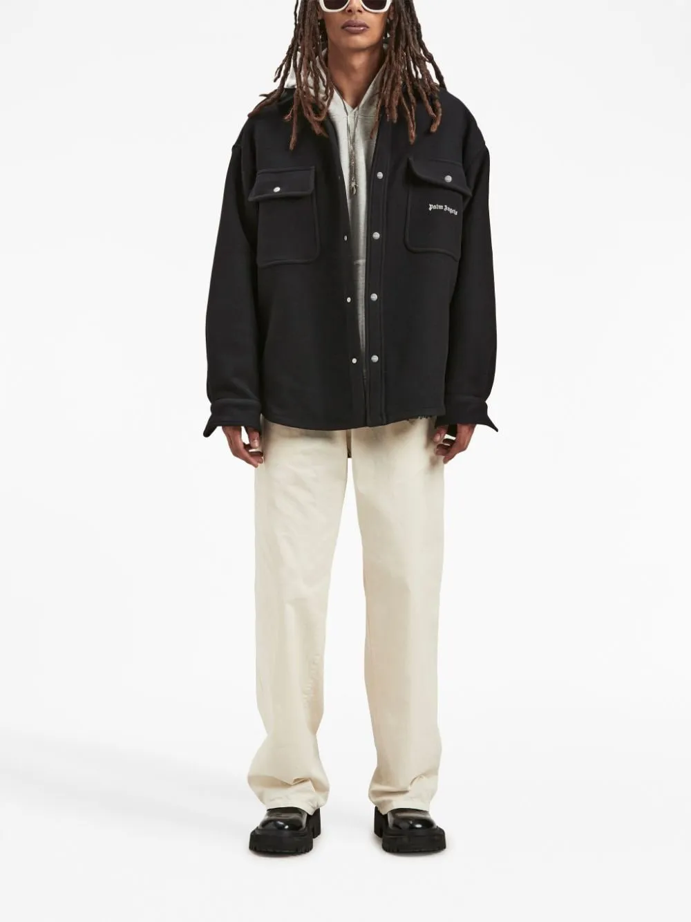 Palm Angels Jackets Black