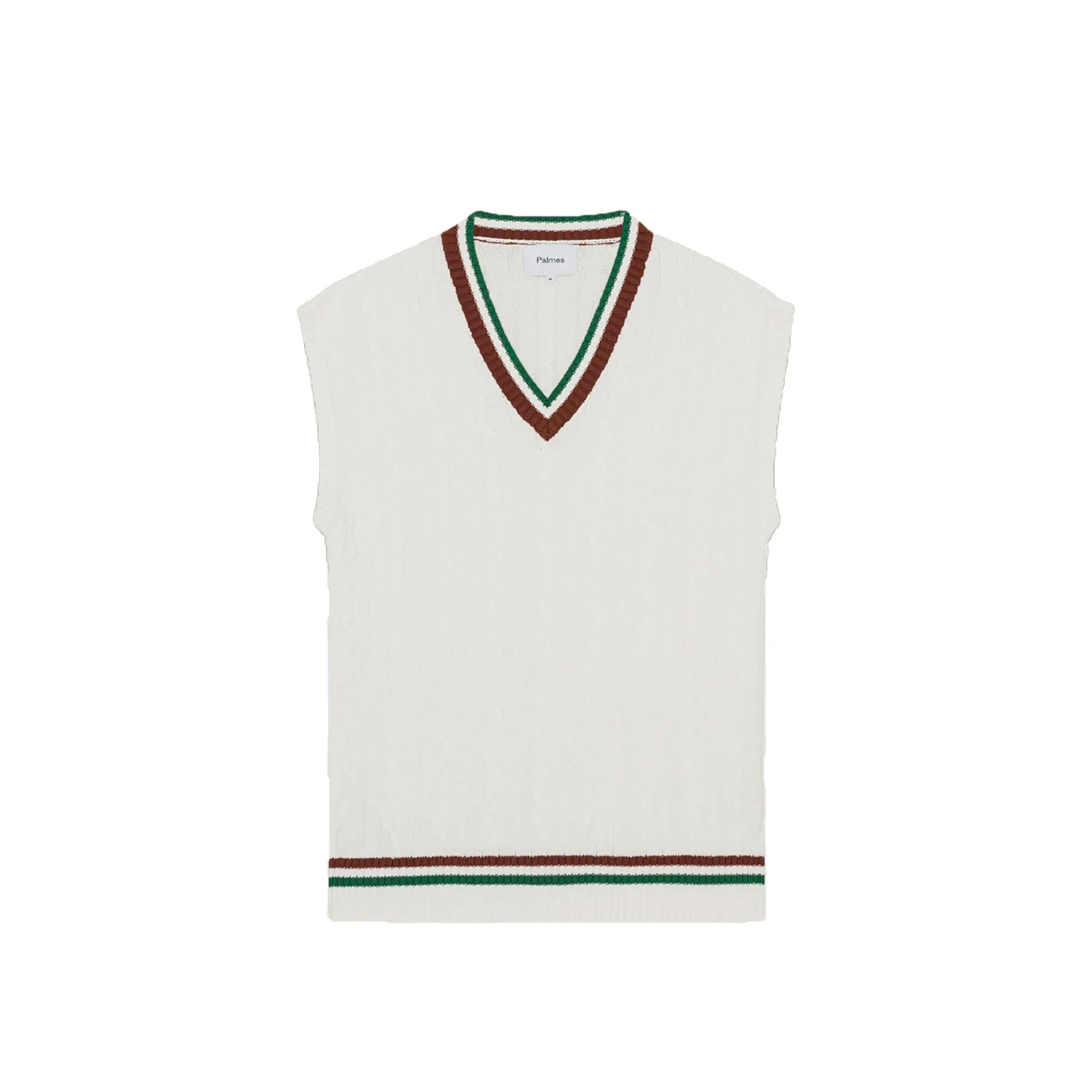 Palmes Mens James Knitted Vest 'White'
