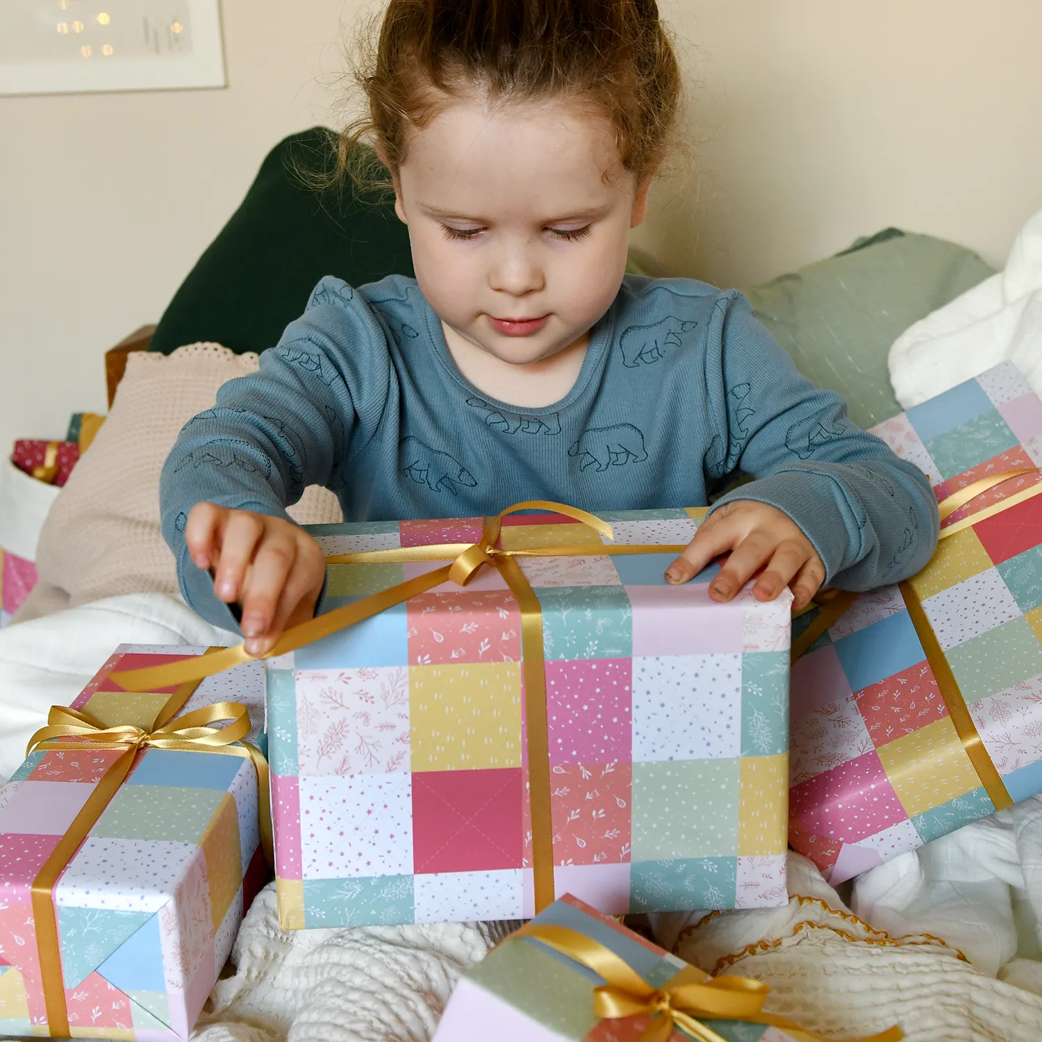 Pastel Patchwork Quilt Wrapping Paper