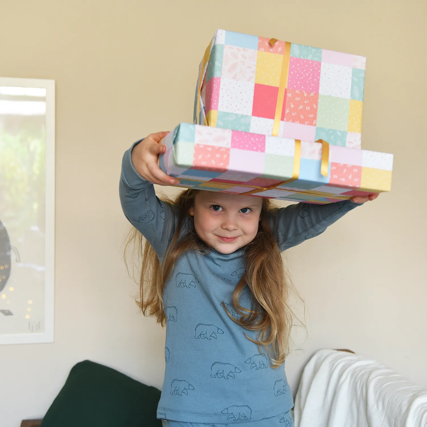 Pastel Patchwork Quilt Wrapping Paper