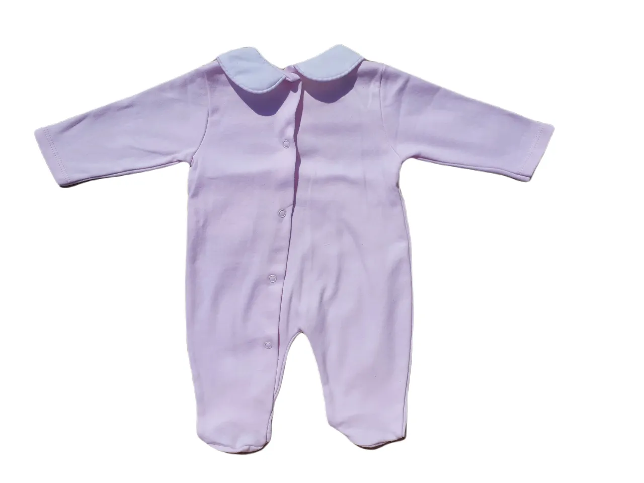 Pink Bear & Paw Smocked Babygrow