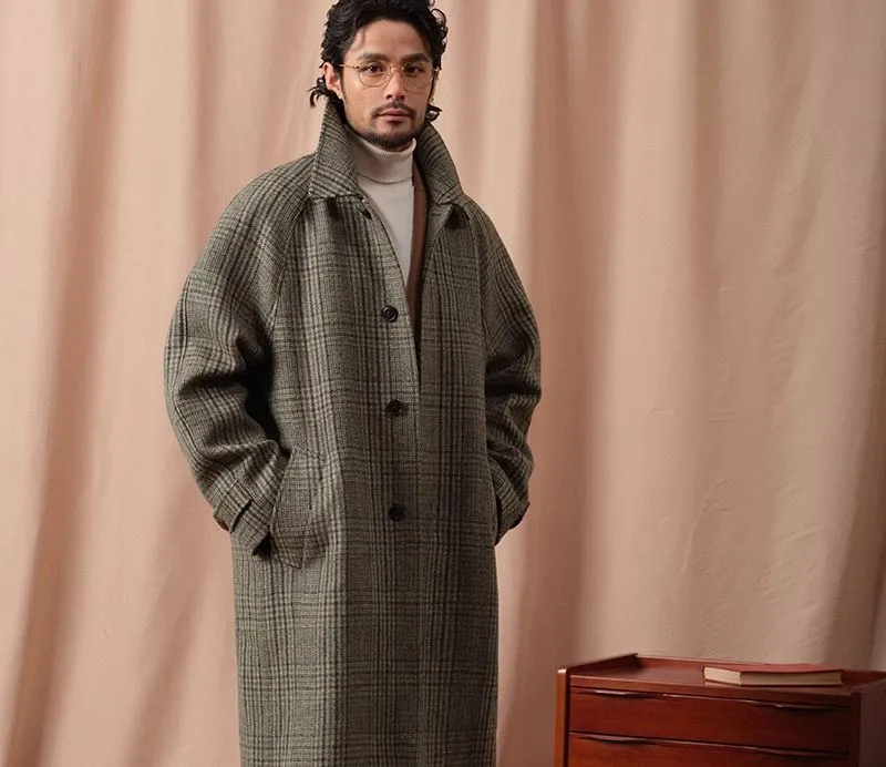 Plaid Wool Overcoat
