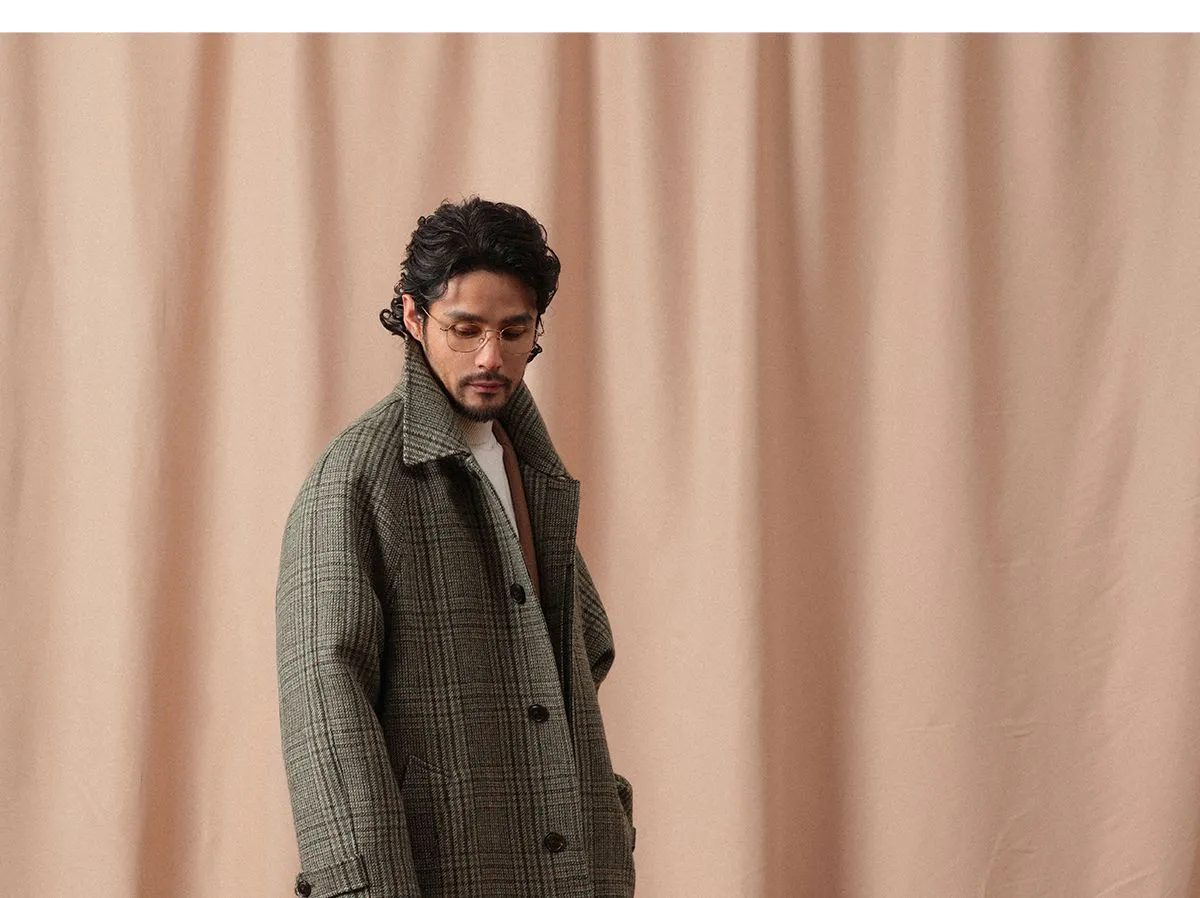 Plaid Wool Overcoat