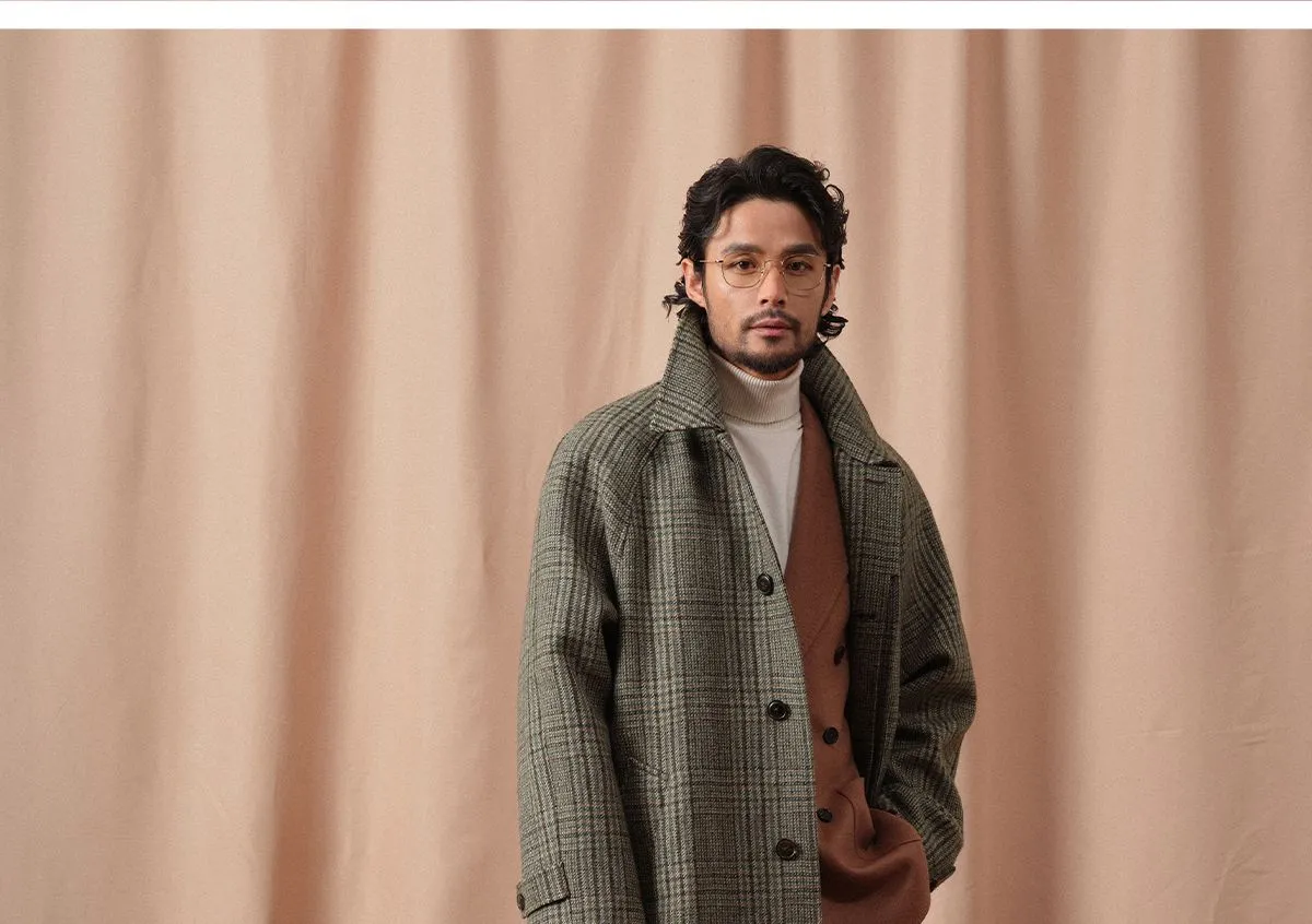 Plaid Wool Overcoat