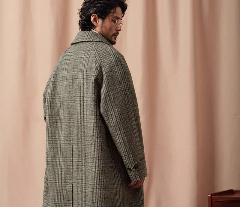 Plaid Wool Overcoat