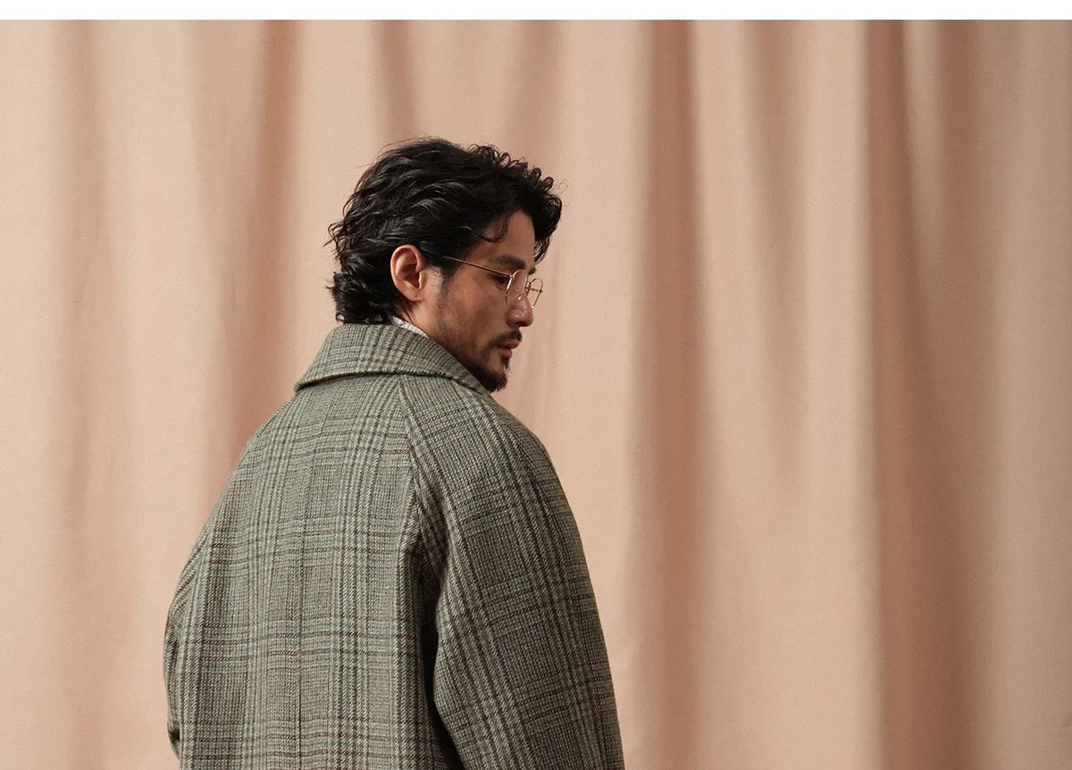 Plaid Wool Overcoat