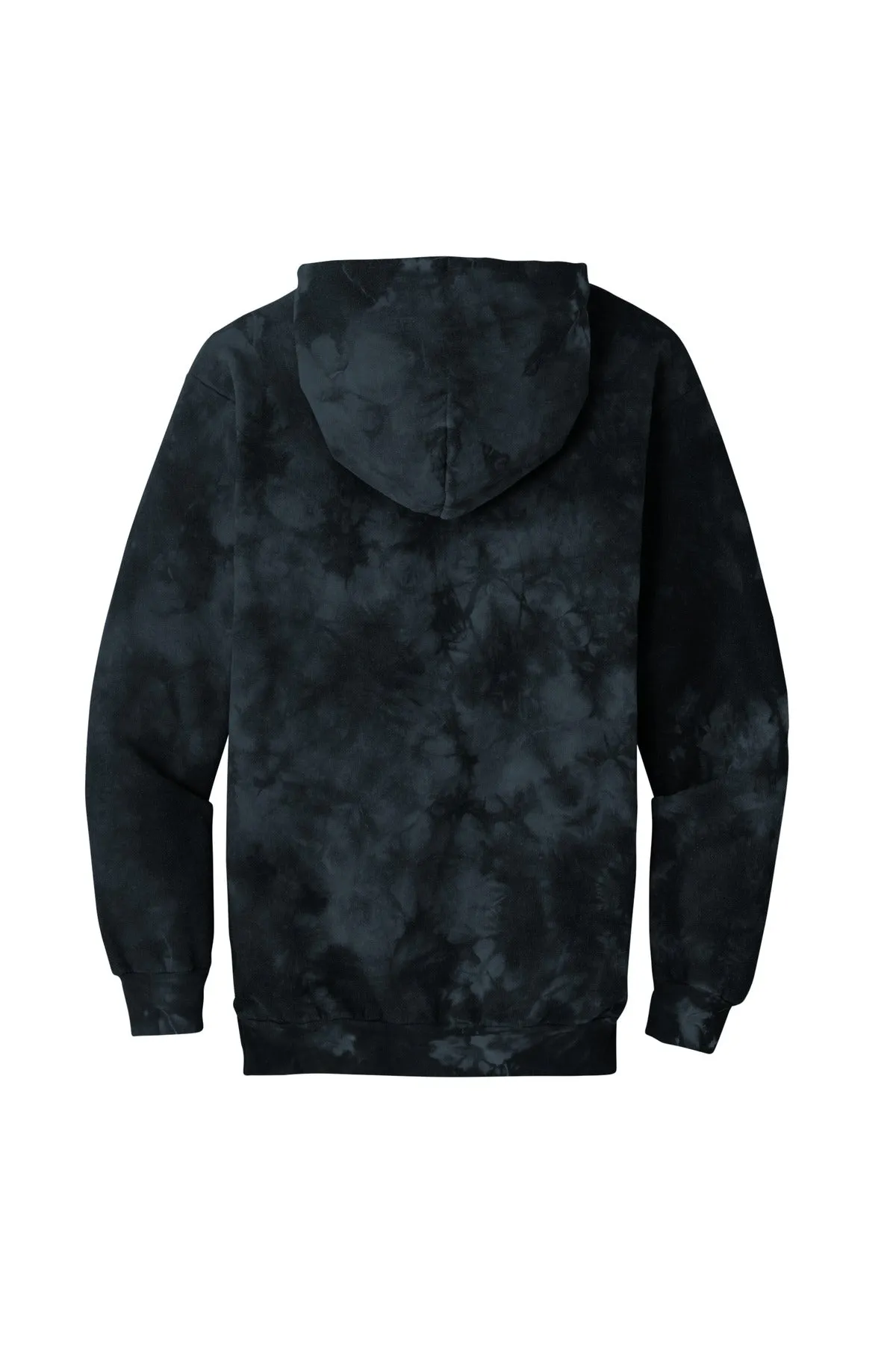 Port & Company Crystal Tie-Dye Pullover Hoodie PC144 Black