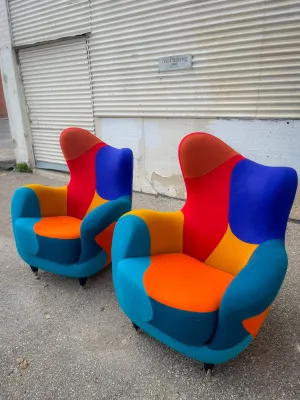 Postmodern Alessandra Wingback Armchair by Javier Mariscal for Moroso, 1995