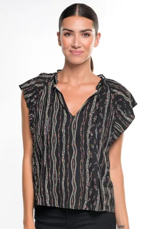 Printed Cap Sleeve Top