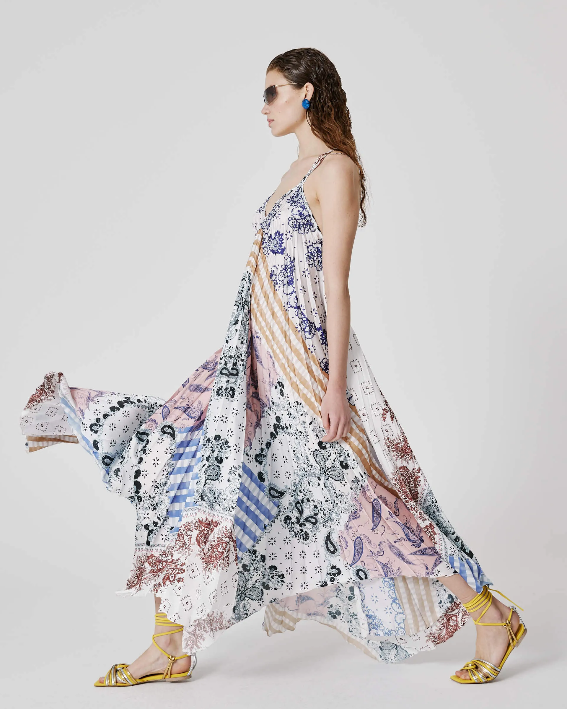 printed slip dress