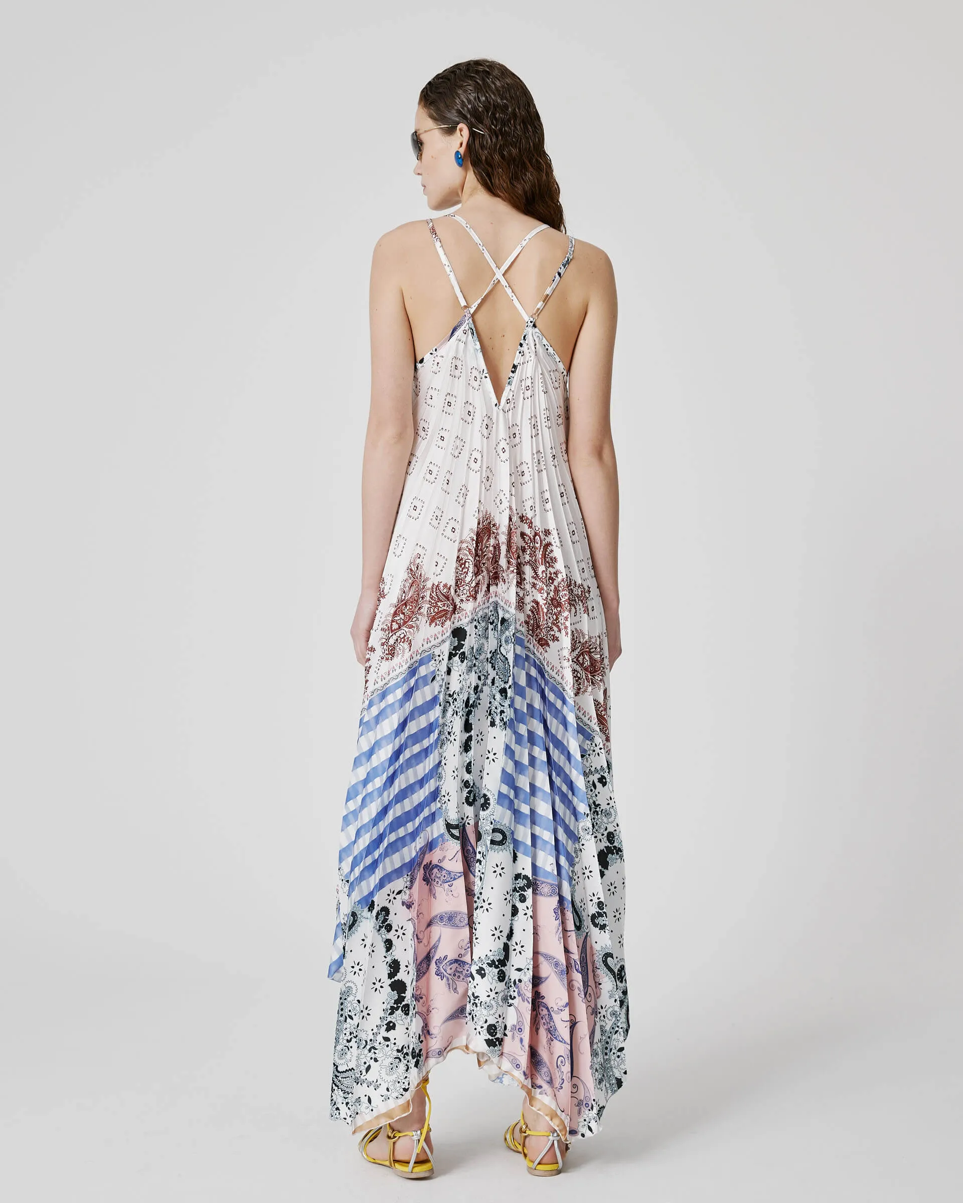 printed slip dress