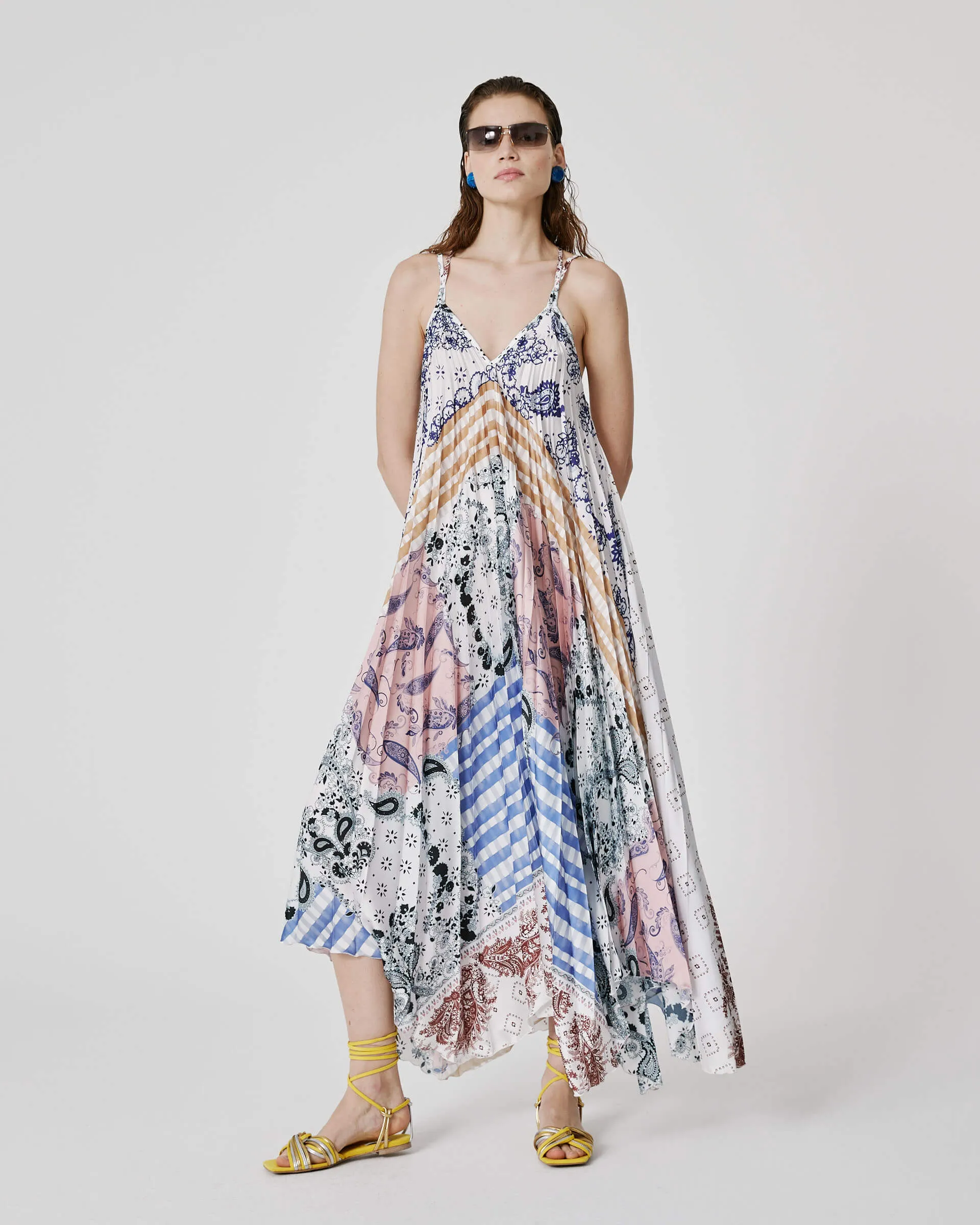 printed slip dress