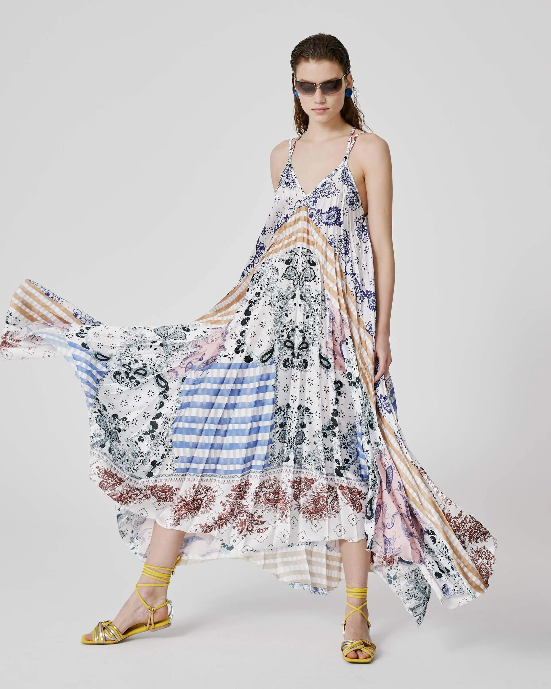 printed slip dress