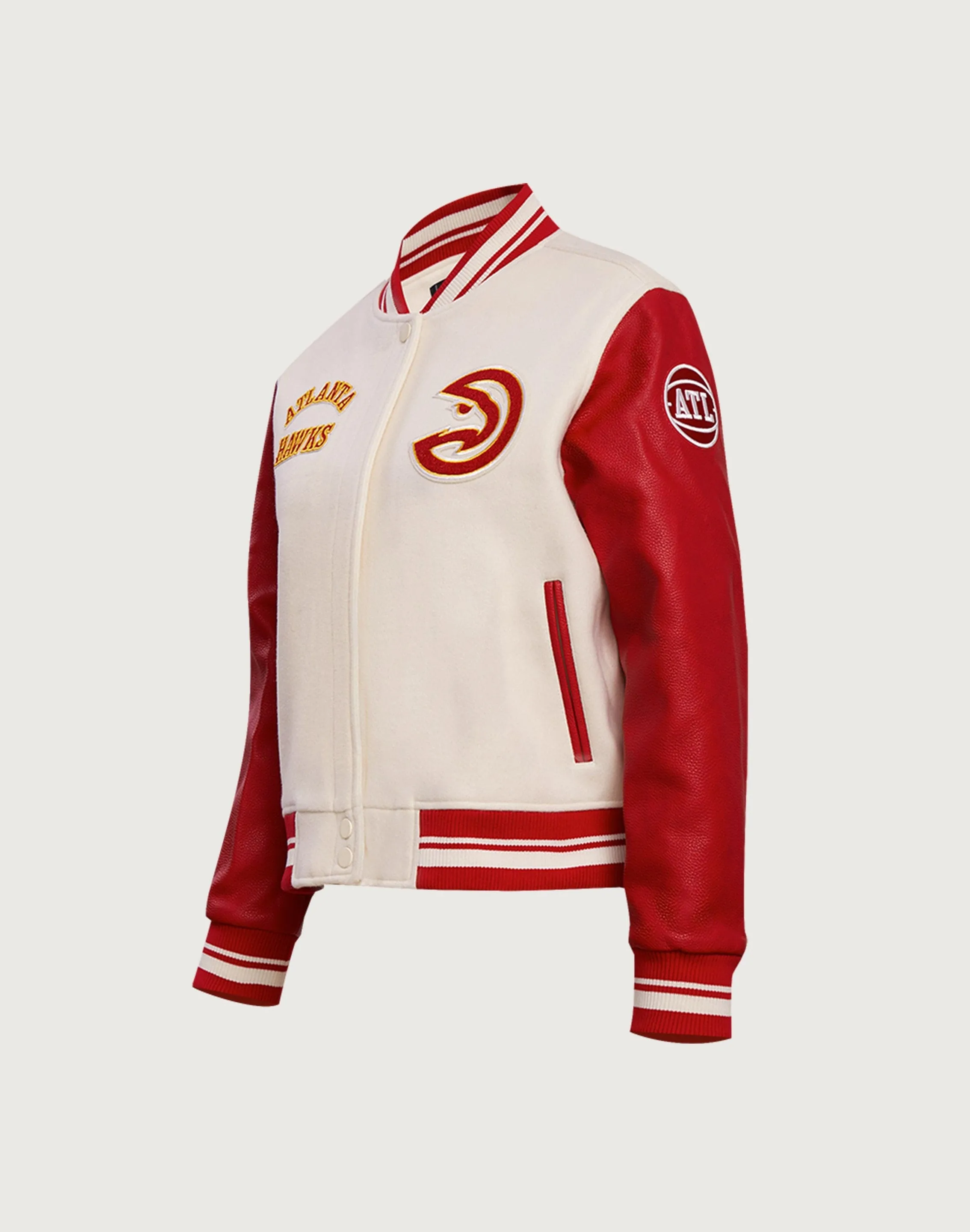 Pro Standard Atlanta Hawks Retro Classic Rib Wool Varsity Jacket