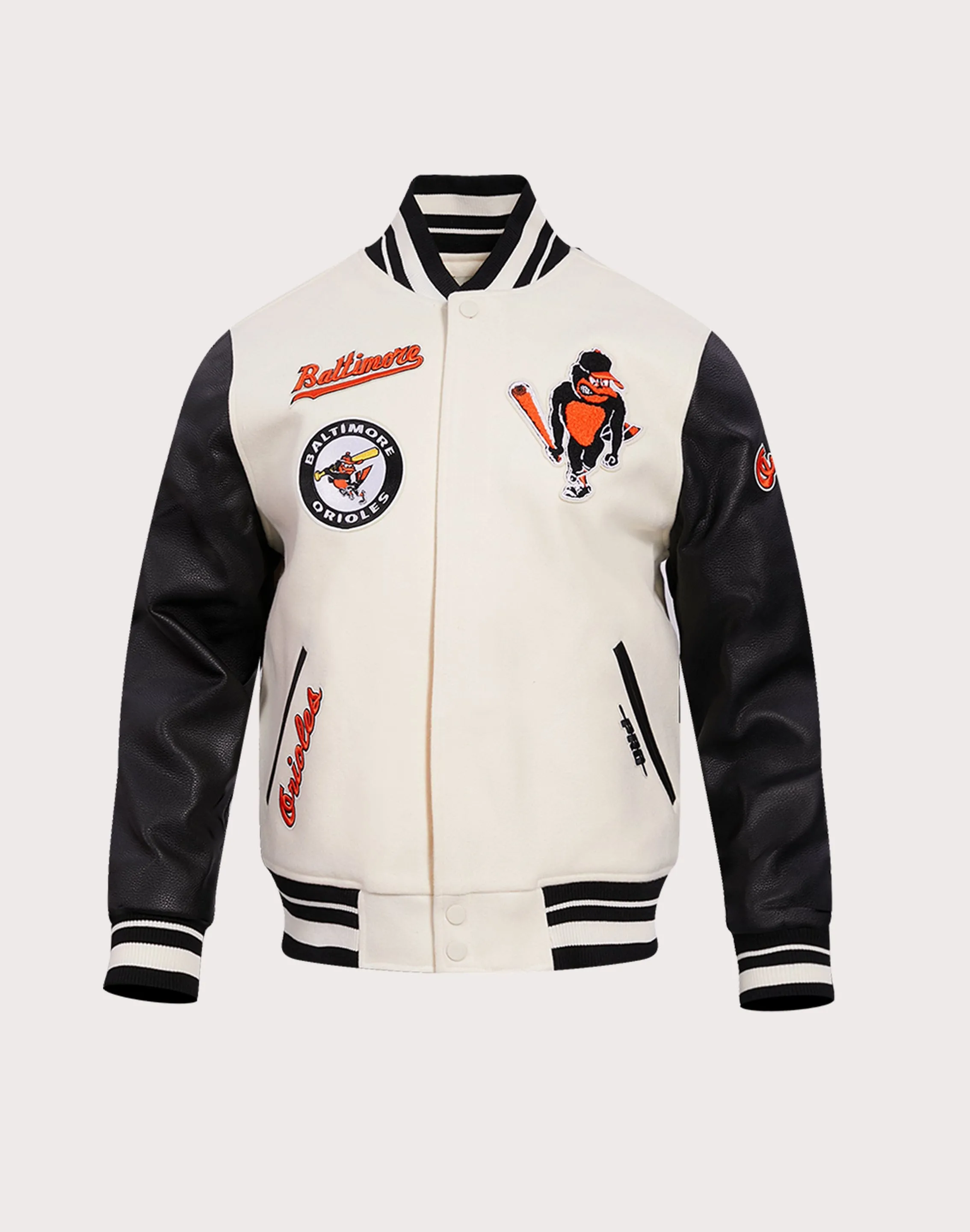 Pro Standard Baltimore Orioles Retro Classic Rib Wool Varsity Jacket