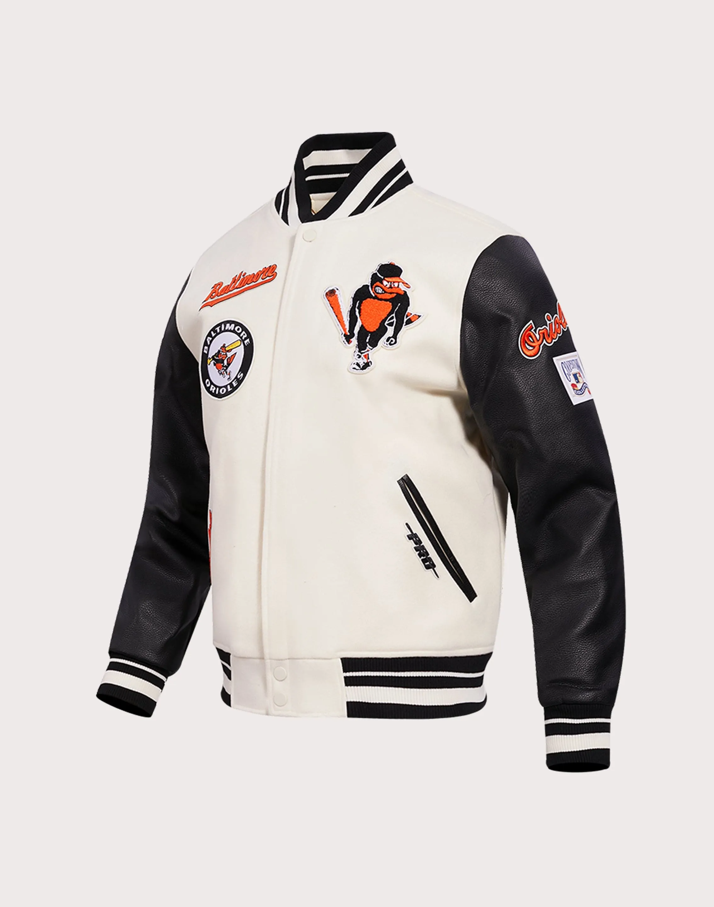 Pro Standard Baltimore Orioles Retro Classic Rib Wool Varsity Jacket
