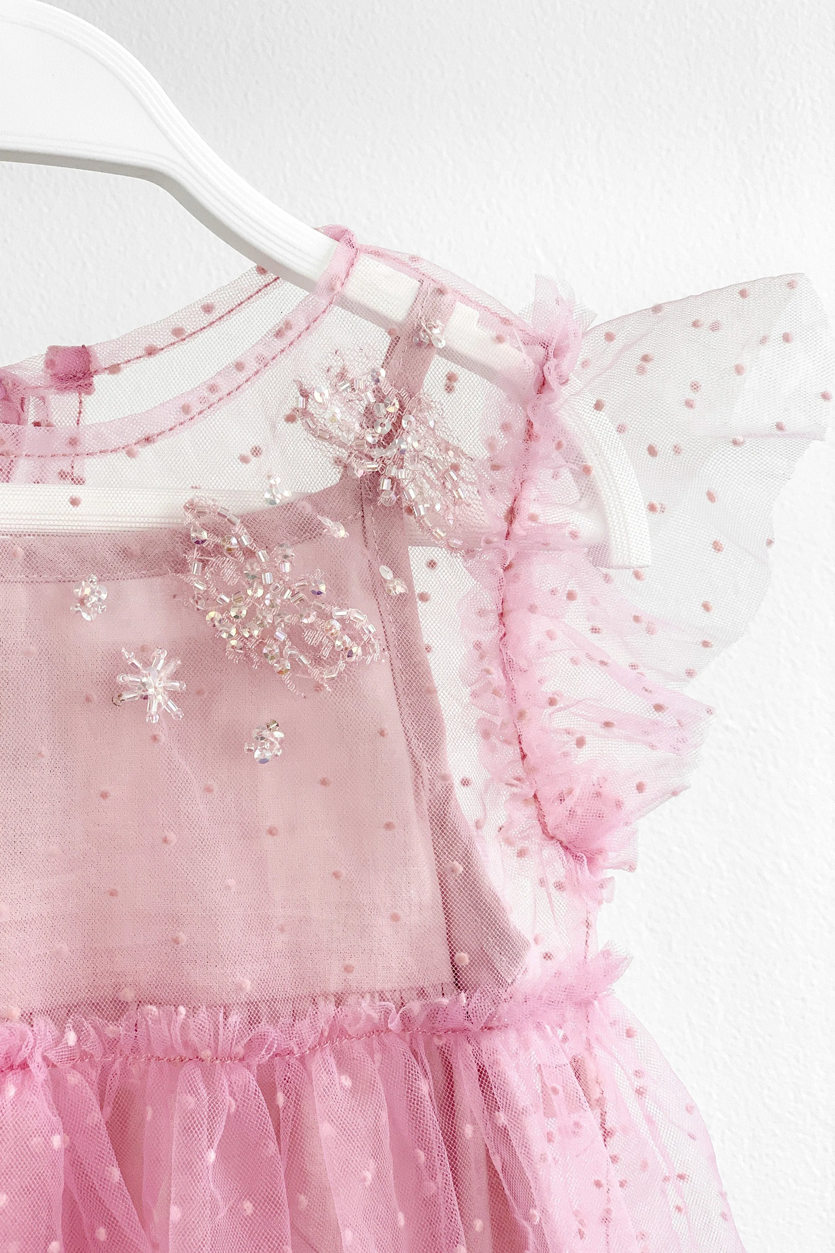"Dixie" Raspberry Plumeti Dot Dress