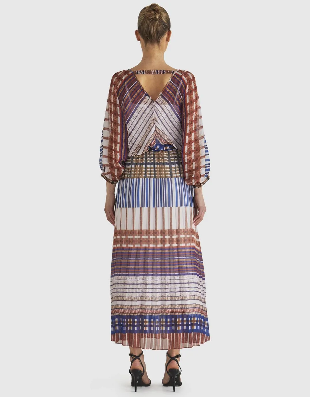 Rays Maxi Dress - Check Print