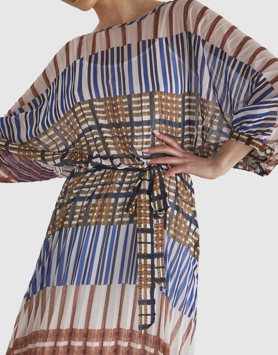 Rays Maxi Dress - Check Print