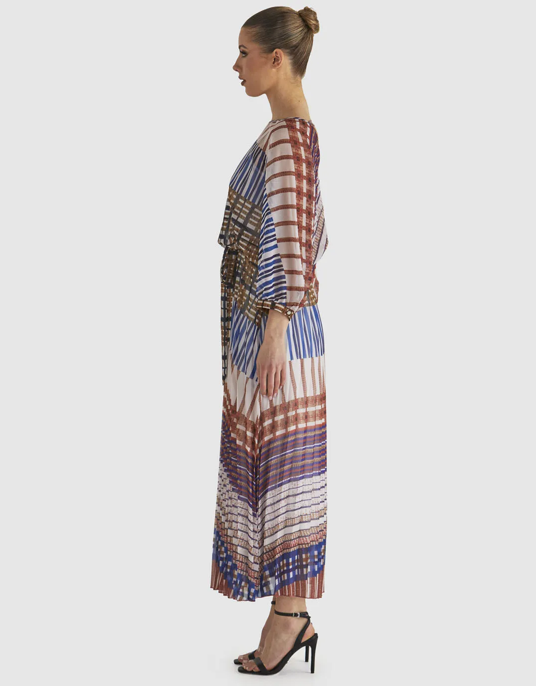 Rays Maxi Dress - Check Print