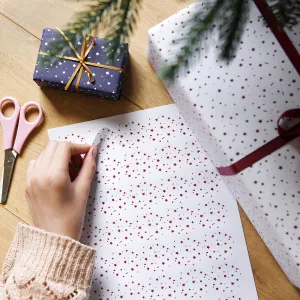 Recycled White Wonderful Wrapping Paper Stickers