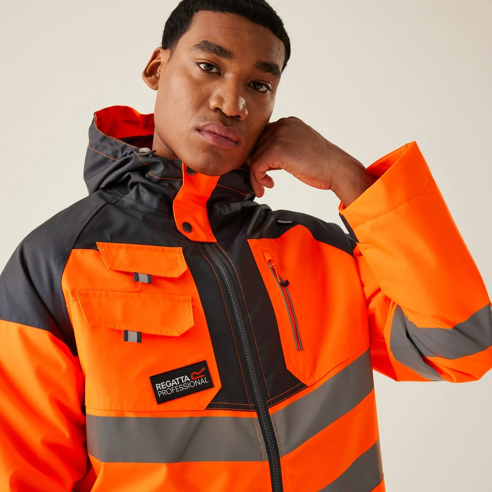 Regatta Professional Mens HI-VIS Tactical Waterproof Jacket