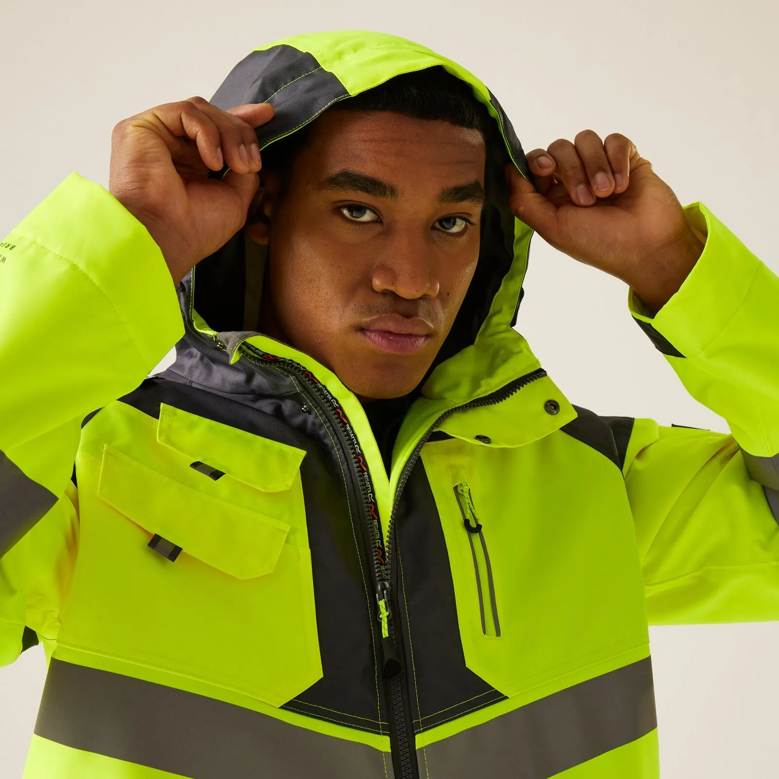 Regatta Professional Mens HI-VIS Tactical Waterproof Jacket