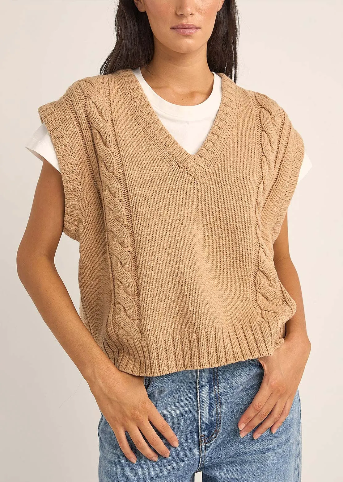 Rhythm Women's Finley Cable Knit Vest