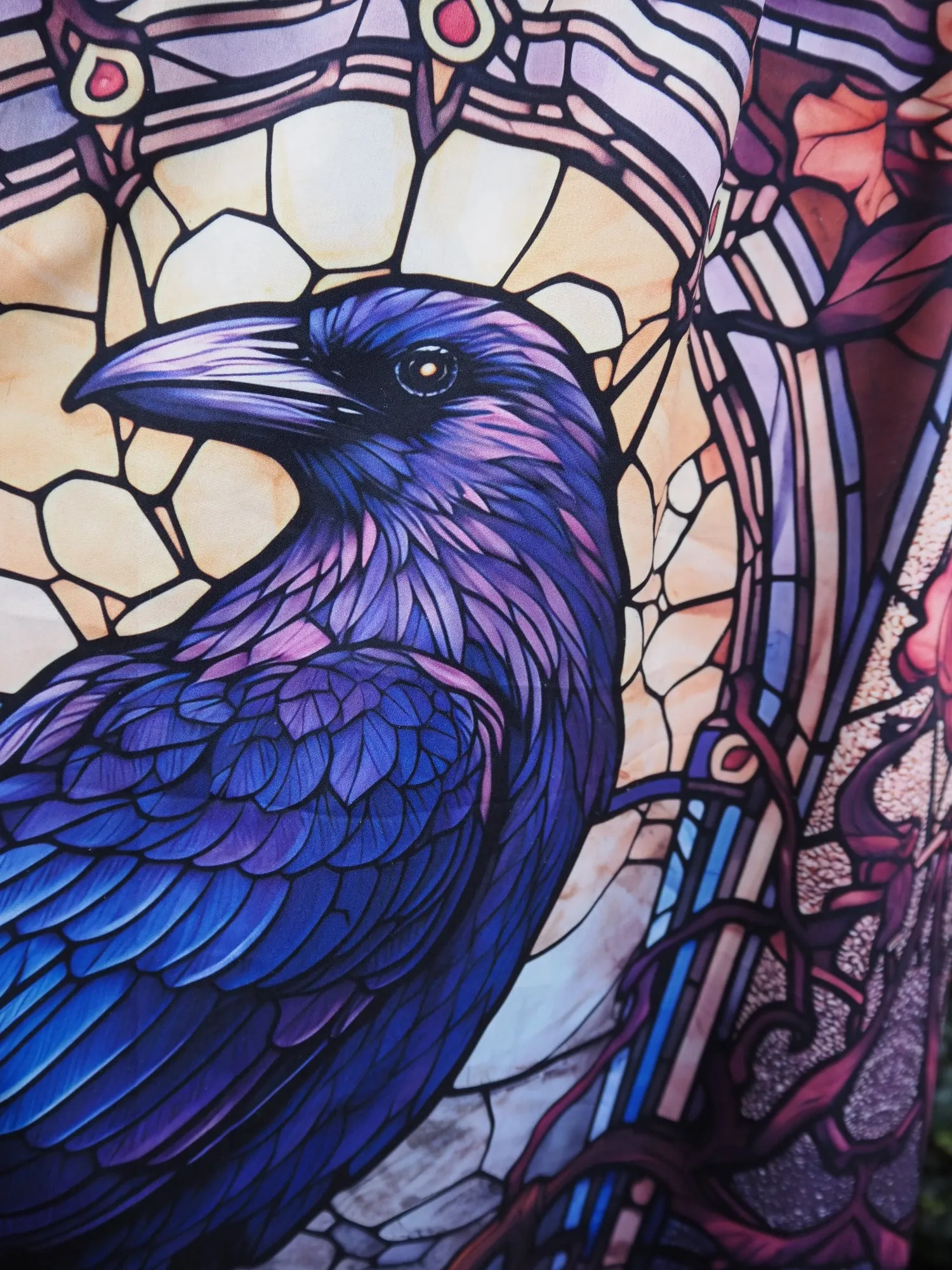 Rose Window Raven Maxi