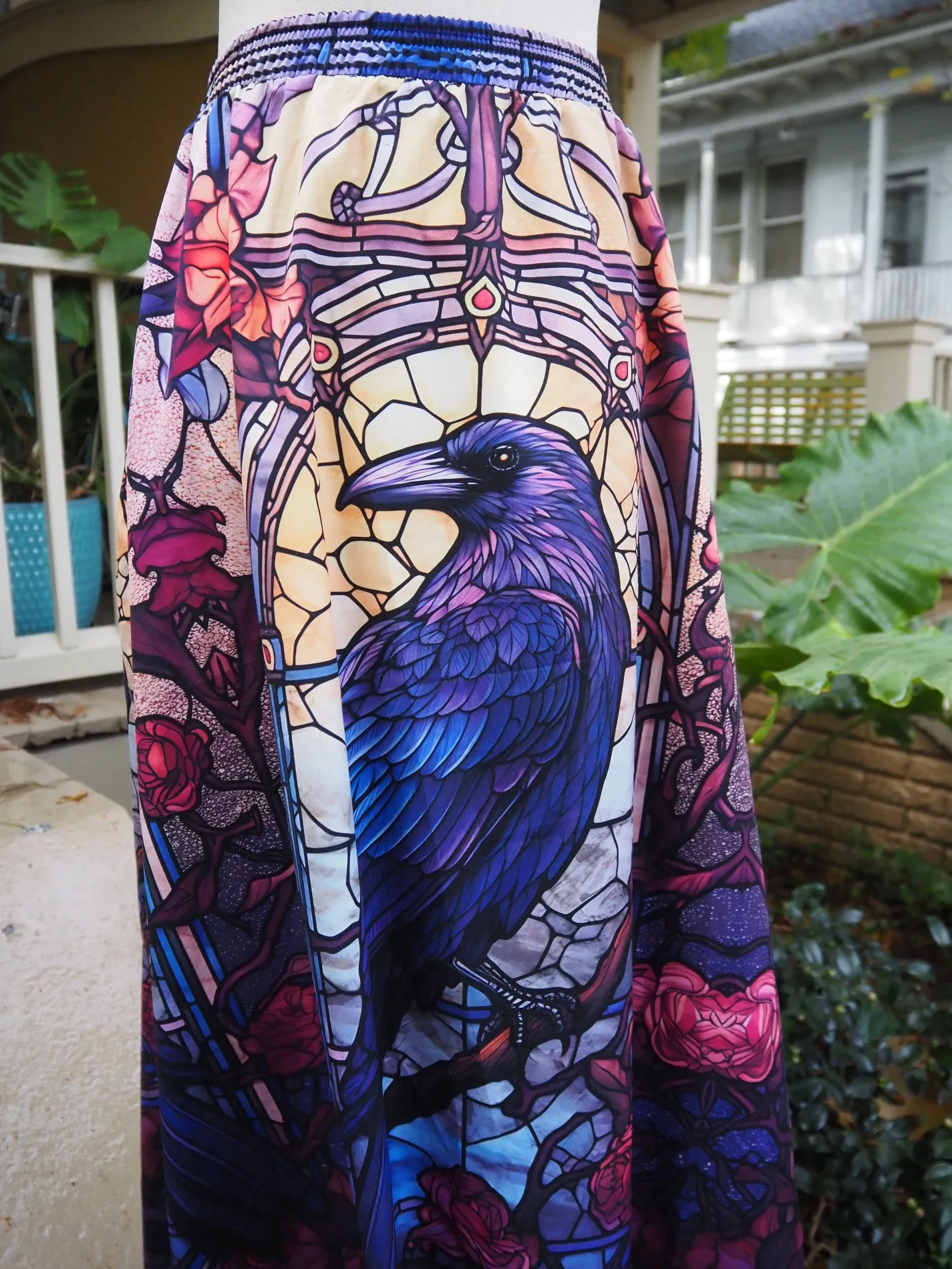Rose Window Raven Maxi