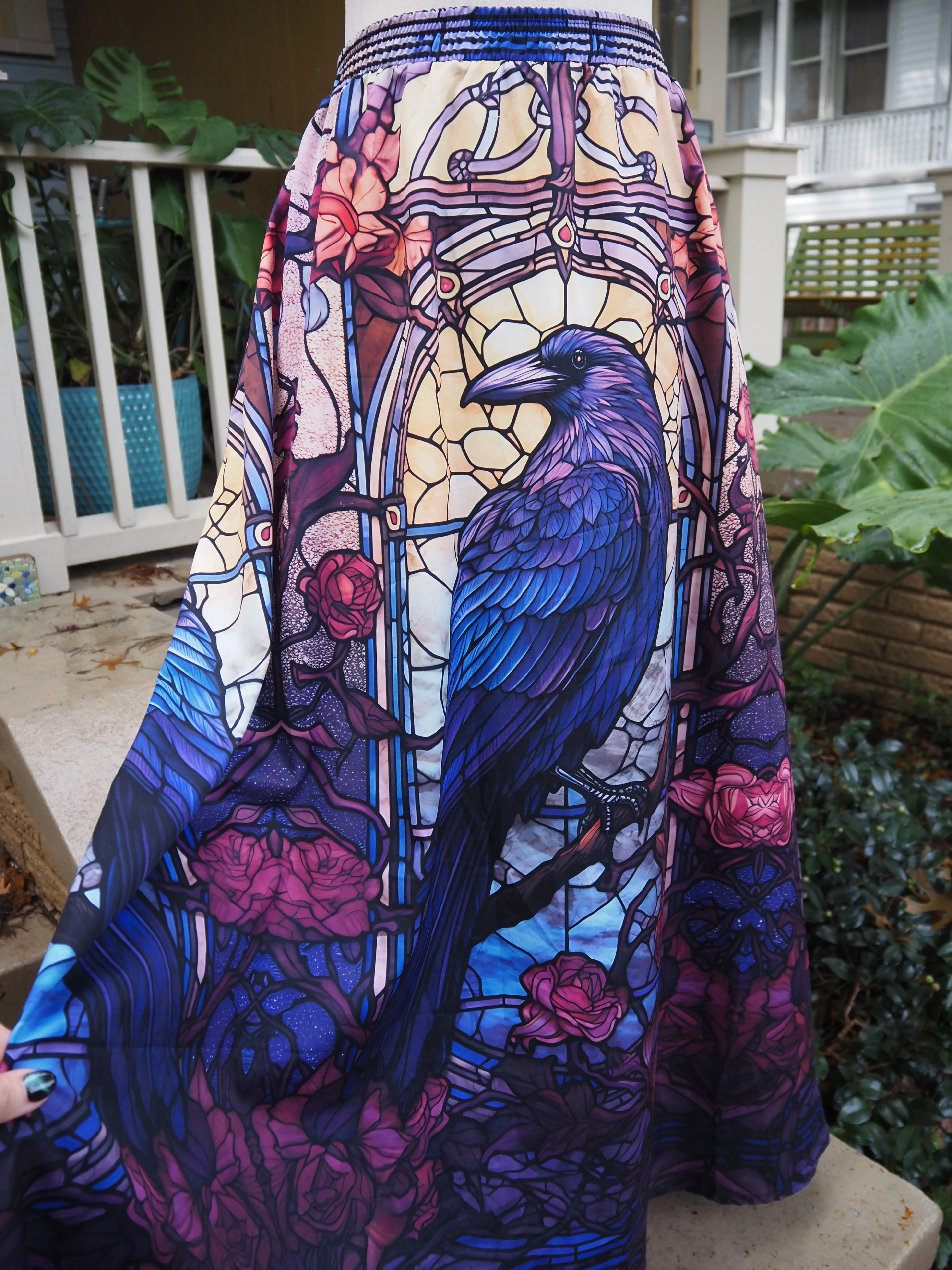 Rose Window Raven Maxi