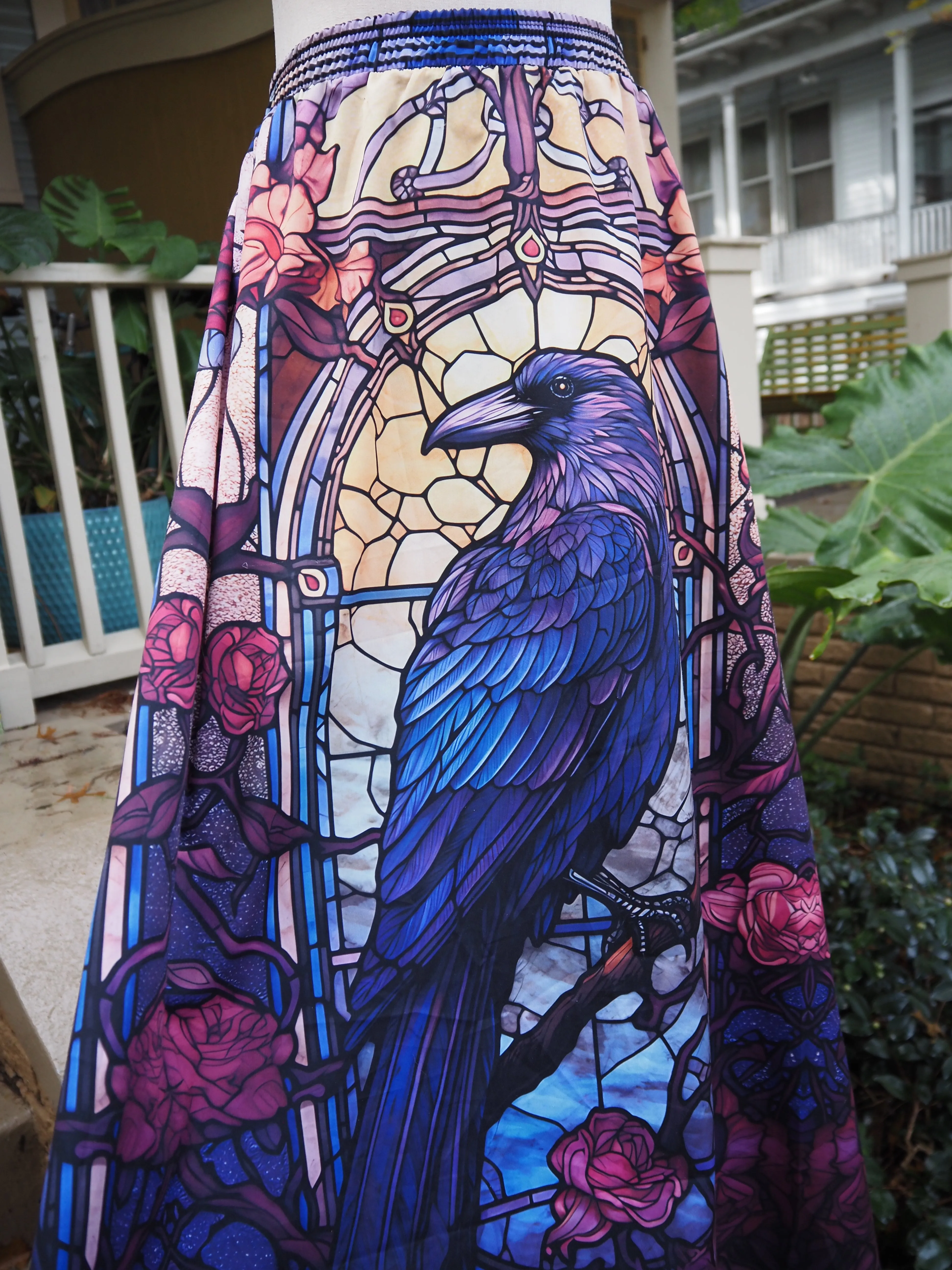 Rose Window Raven Maxi
