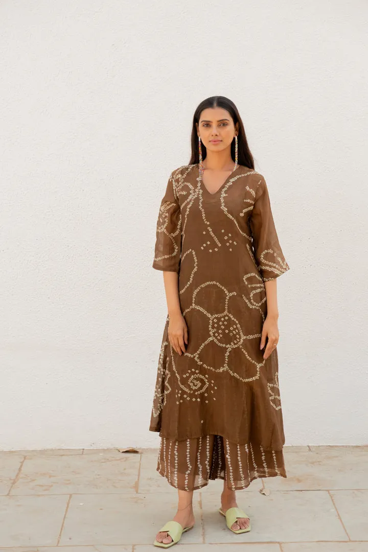 Rosewood Bandhani Kurta