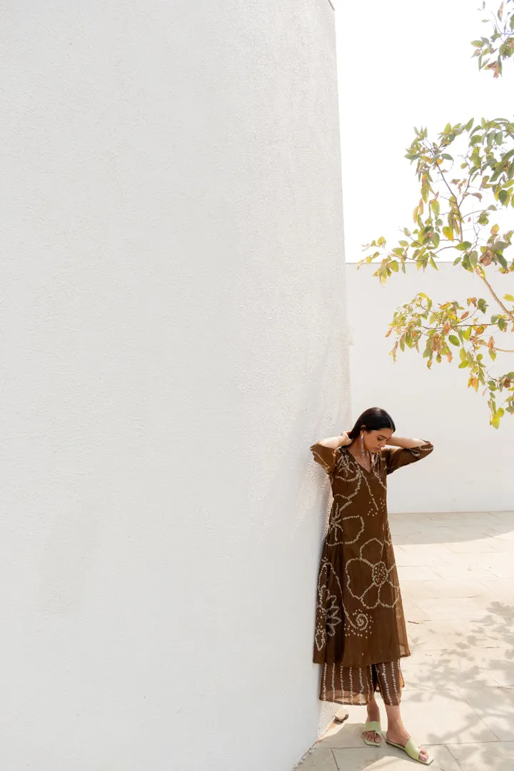 Rosewood Bandhani Kurta