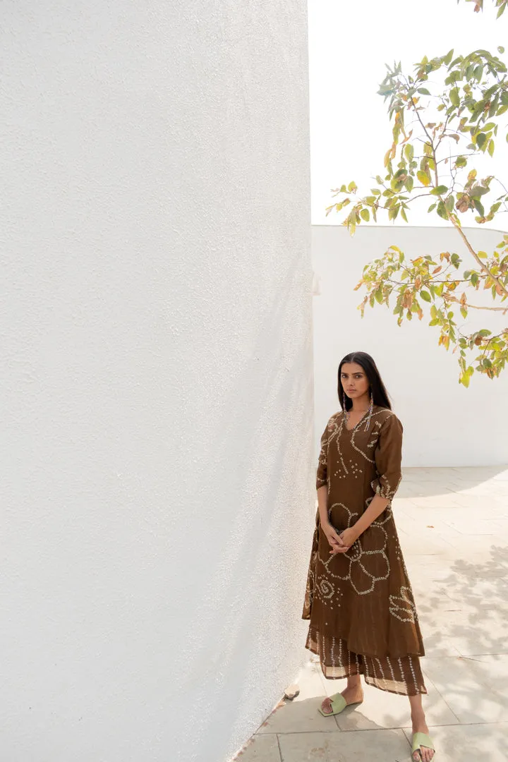 Rosewood Bandhani Kurta