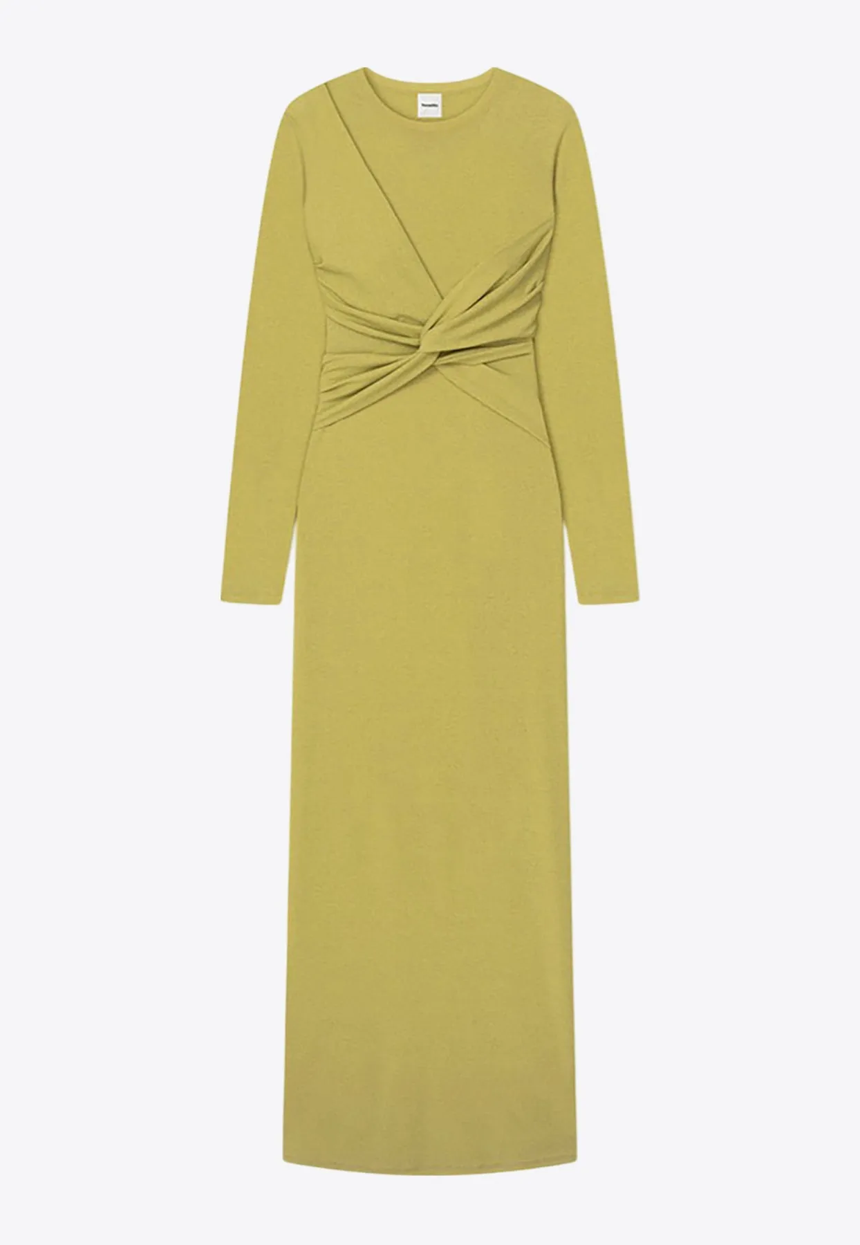 Rozal Draped Long-Sleeved Maxi Dress