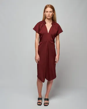 ruched stella dress - currant