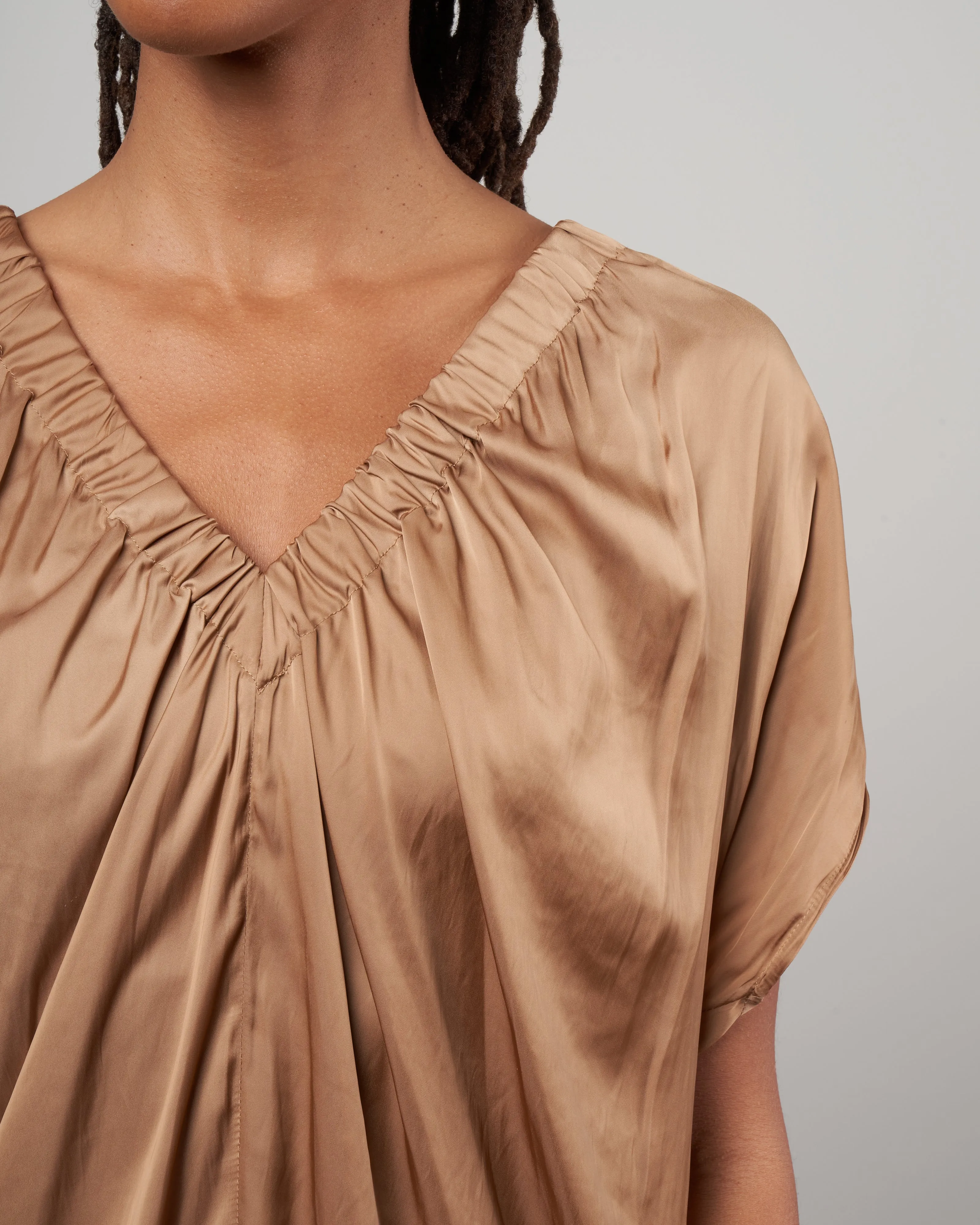 ruched tilly dress - sand