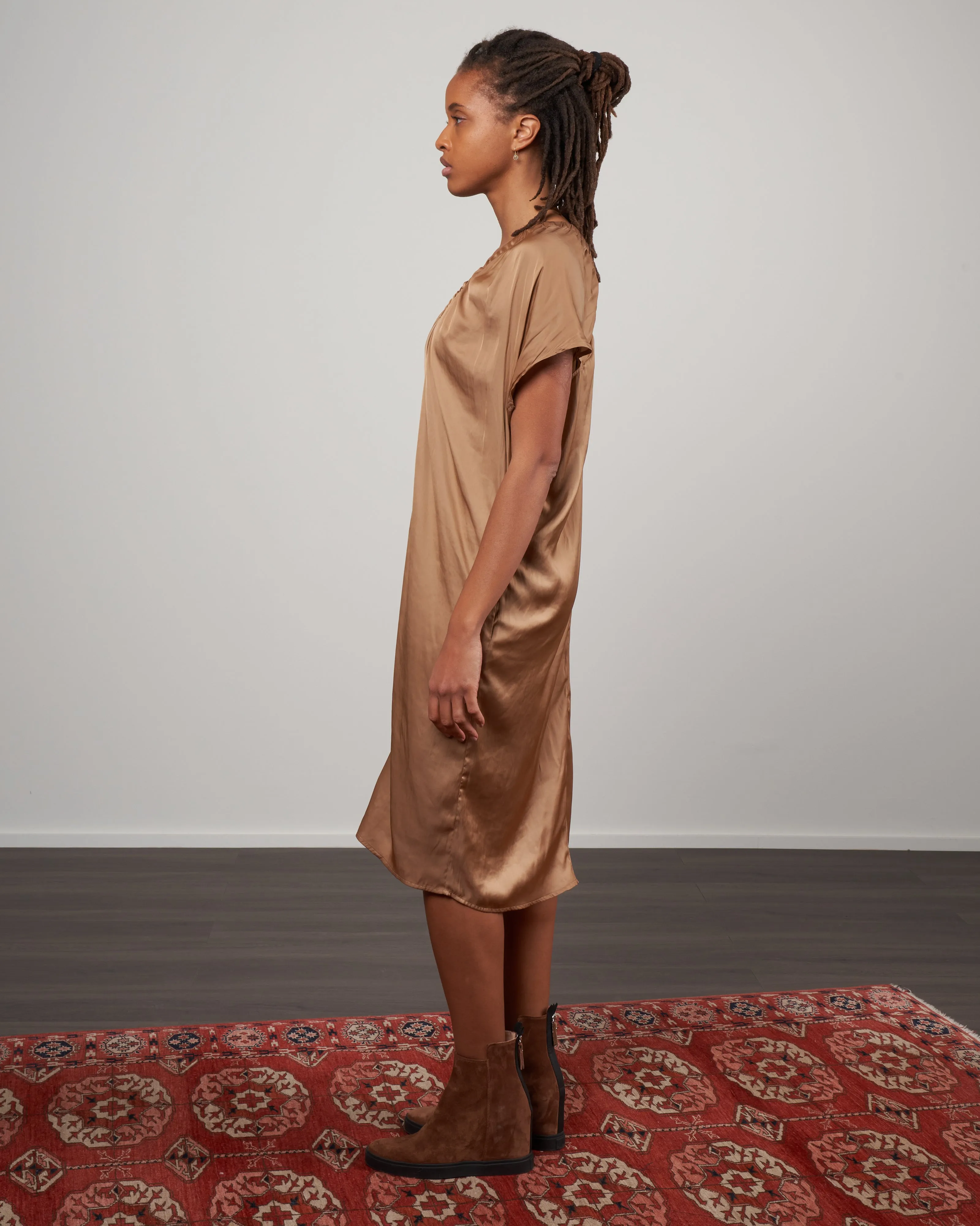 ruched tilly dress - sand
