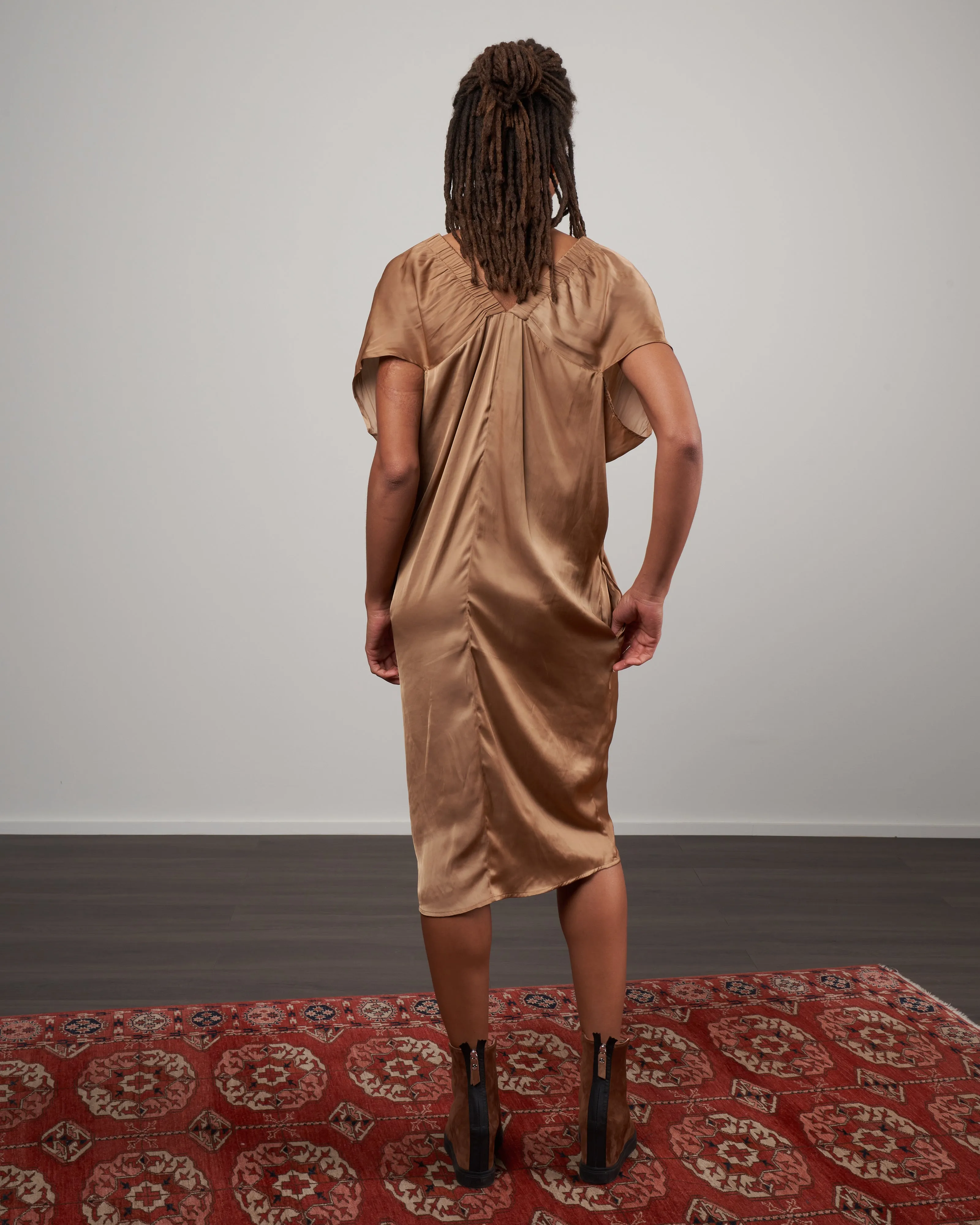 ruched tilly dress - sand