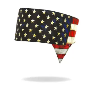 RWA1012 Hot Leathers Vintage American Flag Road Wrap Bandana