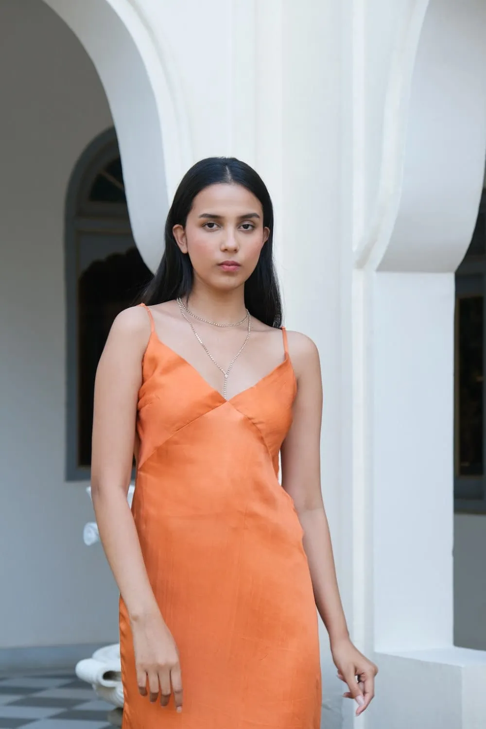 Sari SlipTencel Satin Dress