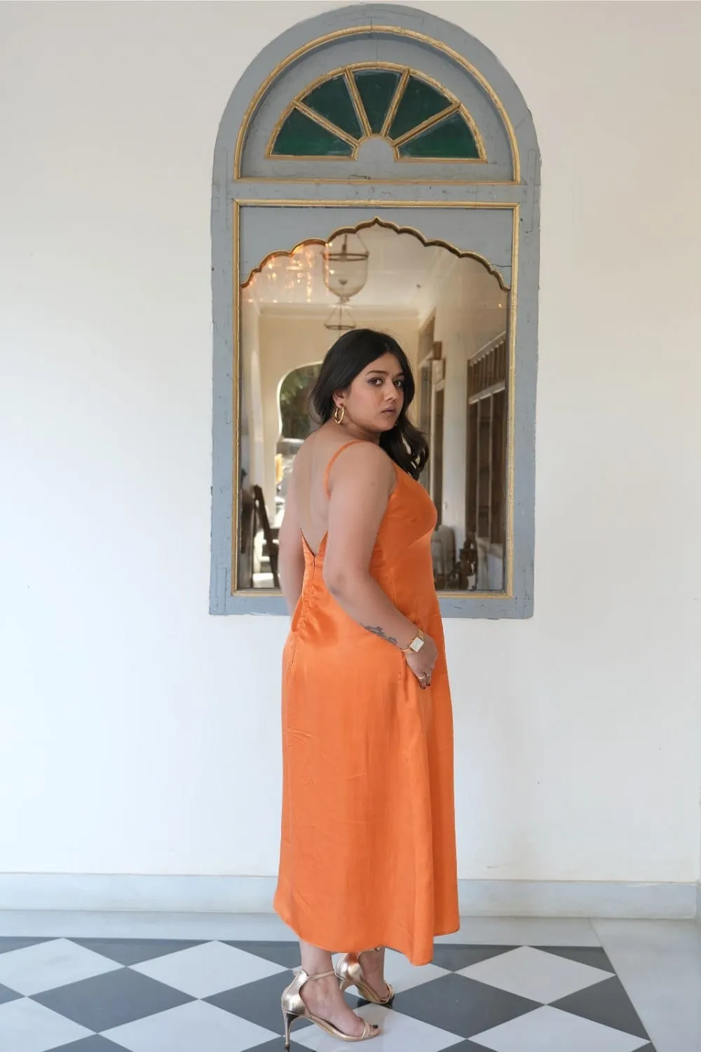 Sari SlipTencel Satin Dress